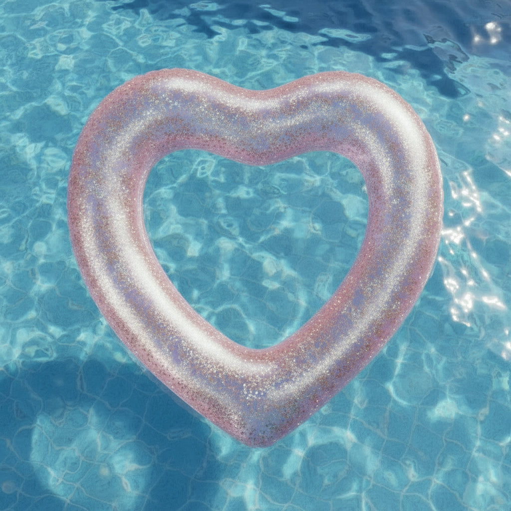 Heart Pool Float — Lounge in Style with a Touch of Romance